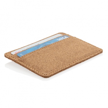 Logo trade corporate gifts image of: Cork secure RFID slim wallet