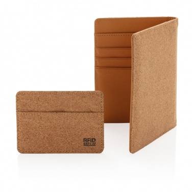 Logotrade promotional merchandise photo of: Cork secure RFID slim wallet