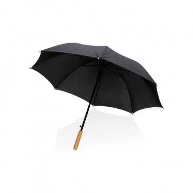 Logotrade promotional items photo of: 23" Impact AWARE™ RPET 190T auto open bamboo umbrella