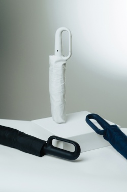 Logotrade advertising product image of: Yara 21" AWARE™ RPET solid colour umbrella with carabiner