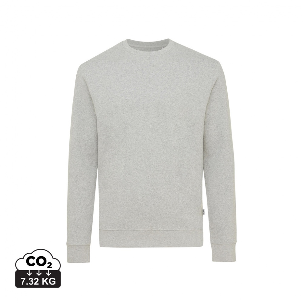 Logo trade promotional gifts image of: Iqoniq Denali recycled cotton crew neck undyed