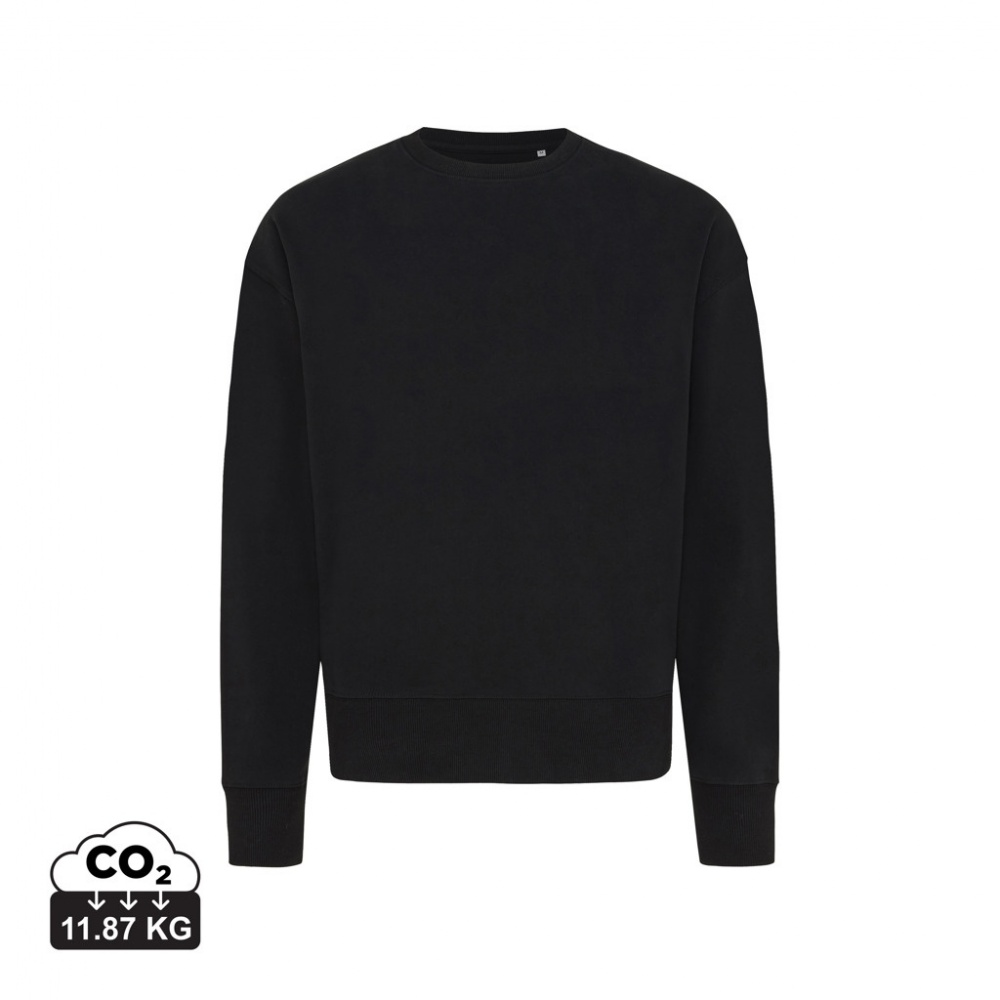 Logo trade promotional gifts picture of: Iqoniq Kruger relaxed recycled cotton crew neck