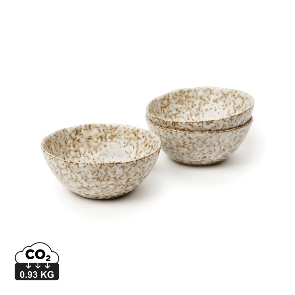 Logo trade promotional giveaway photo of: VINGA Nuvem stoneware mini bowl, 3 pcs set