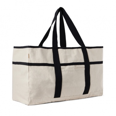 Logo trade promotional giveaways picture of: VINGA Volonne AWARE™ recycled canvas beach bag