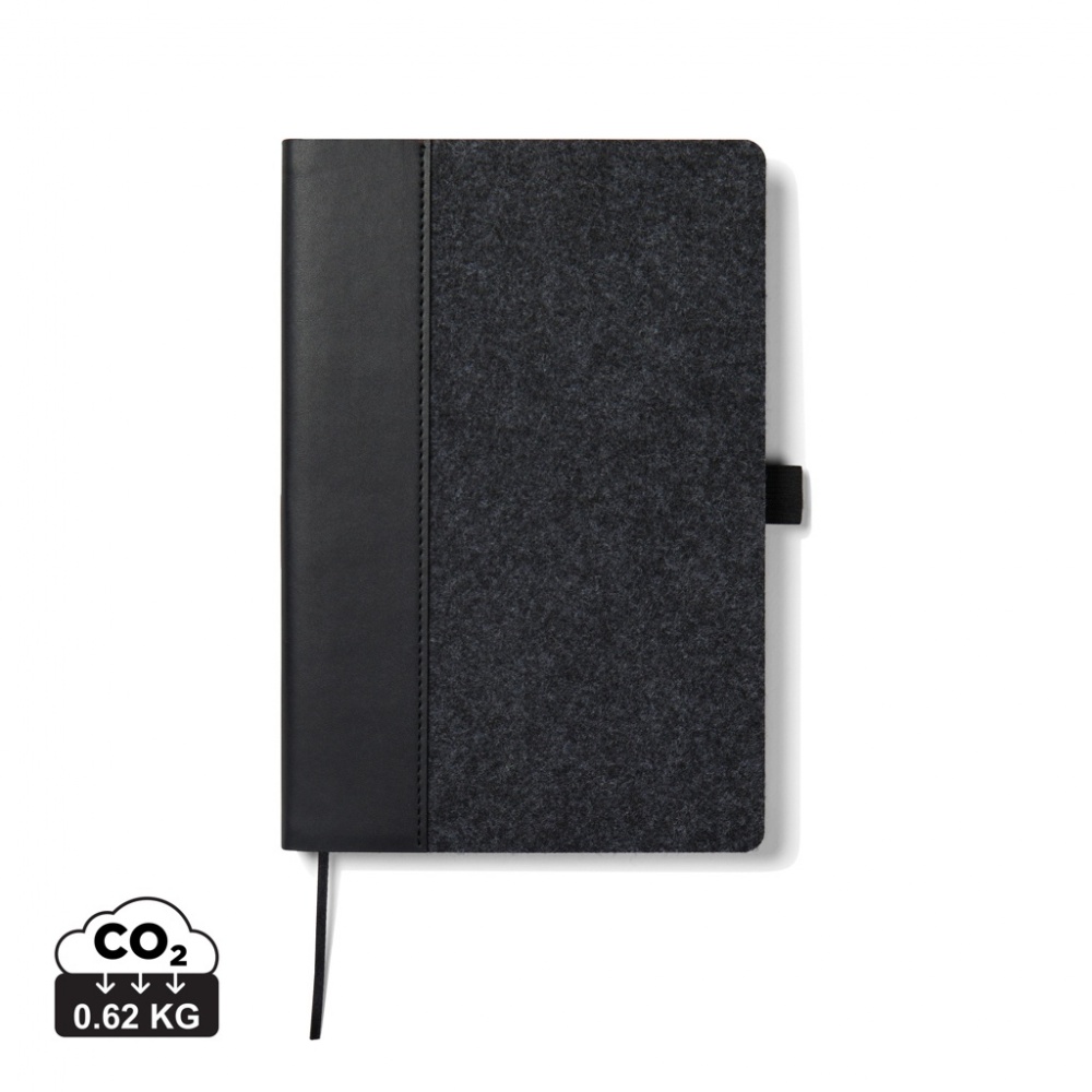 Logo trade promotional items picture of: VINGA Albon GRS recycled felt notebook
