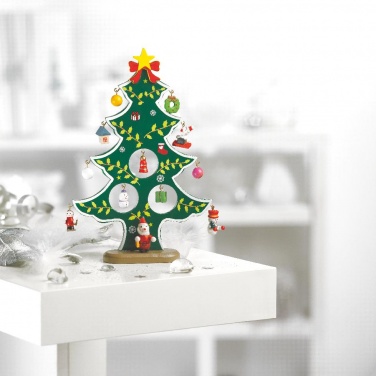 Logotrade promotional giveaway image of: Wooden xmas tree decoration