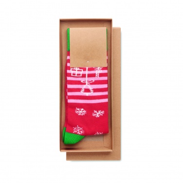 Logo trade promotional gifts image of: Pair of Christmas socks M