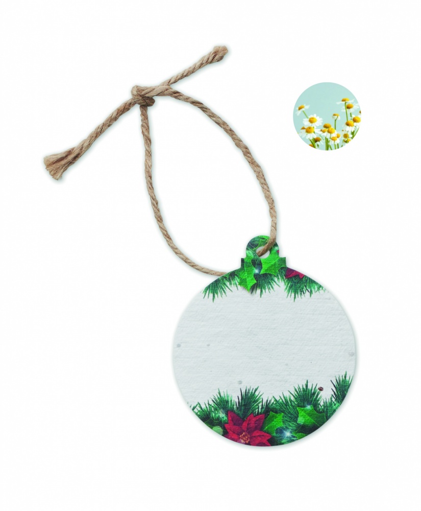 Logo trade promotional gift photo of: Seed paper Xmas ornament