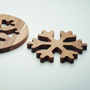 Logotrade corporate gift picture of: Acacia wooden pot holders set