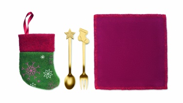 Logotrade corporate gift picture of: Christmas dessert cutlery set