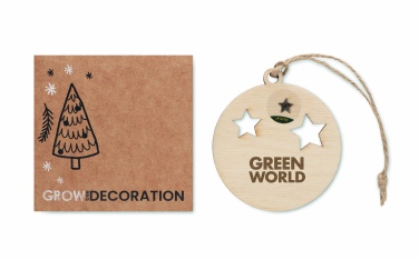 Logotrade promotional gift picture of: Wooden bauble shape hanger