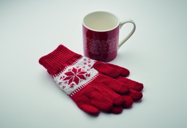 Logo trade promotional items picture of: Winter gift mug and gloves set