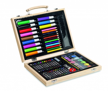 Logotrade promotional products photo of: Artist's set in wooden box