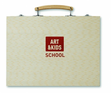 Logo trade advertising product photo of: Artist's set in wooden box