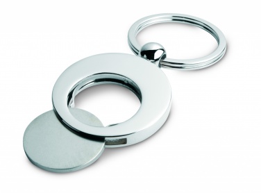 Logotrade promotional item picture of: Metal key ring with token Tampere