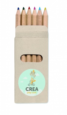 Logotrade promotional item image of: 6 coloured pencils in box