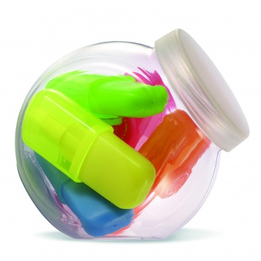 Logo trade promotional gifts image of: 5 highlighters in container