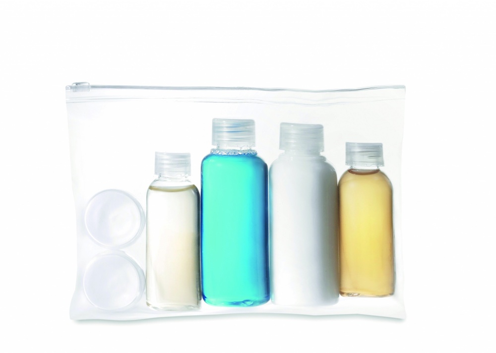 Logo trade promotional gifts image of: Travelling pouch with bottles