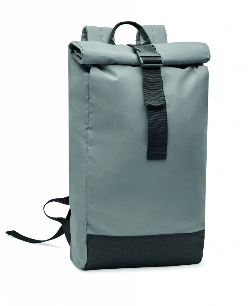 Logo trade promotional gift photo of: Reflective Rolltop backpack