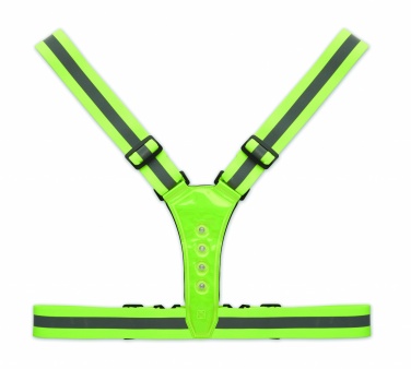 Logo trade promotional merchandise picture of: Reflective body belt with LED