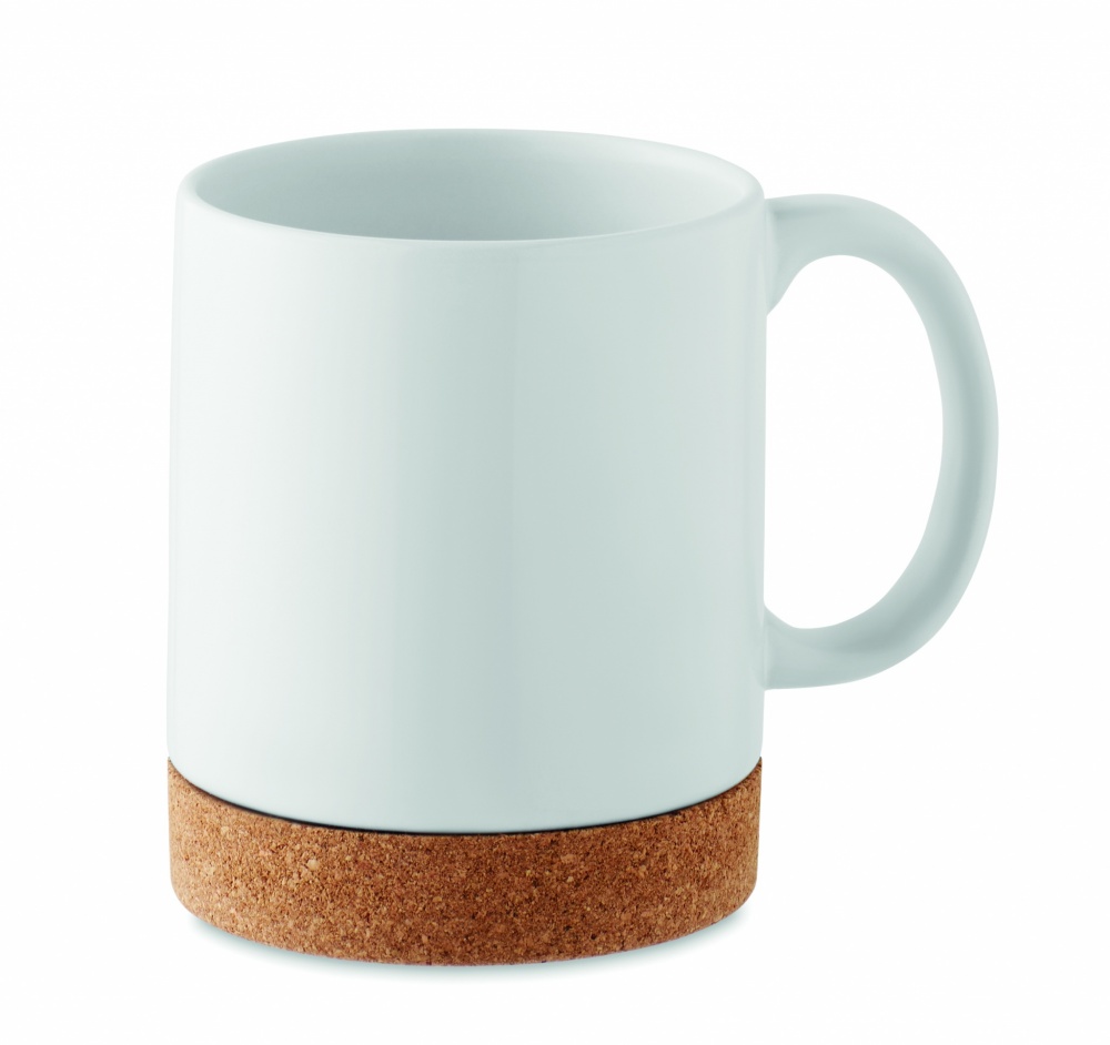 Logo trade corporate gifts image of: Ceramic cork mug 280 ml