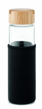 Logotrade advertising products photo of: Glass bottle bamboo lid 600ml