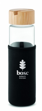 Logo trade promotional item photo of: Glass bottle bamboo lid 600ml
