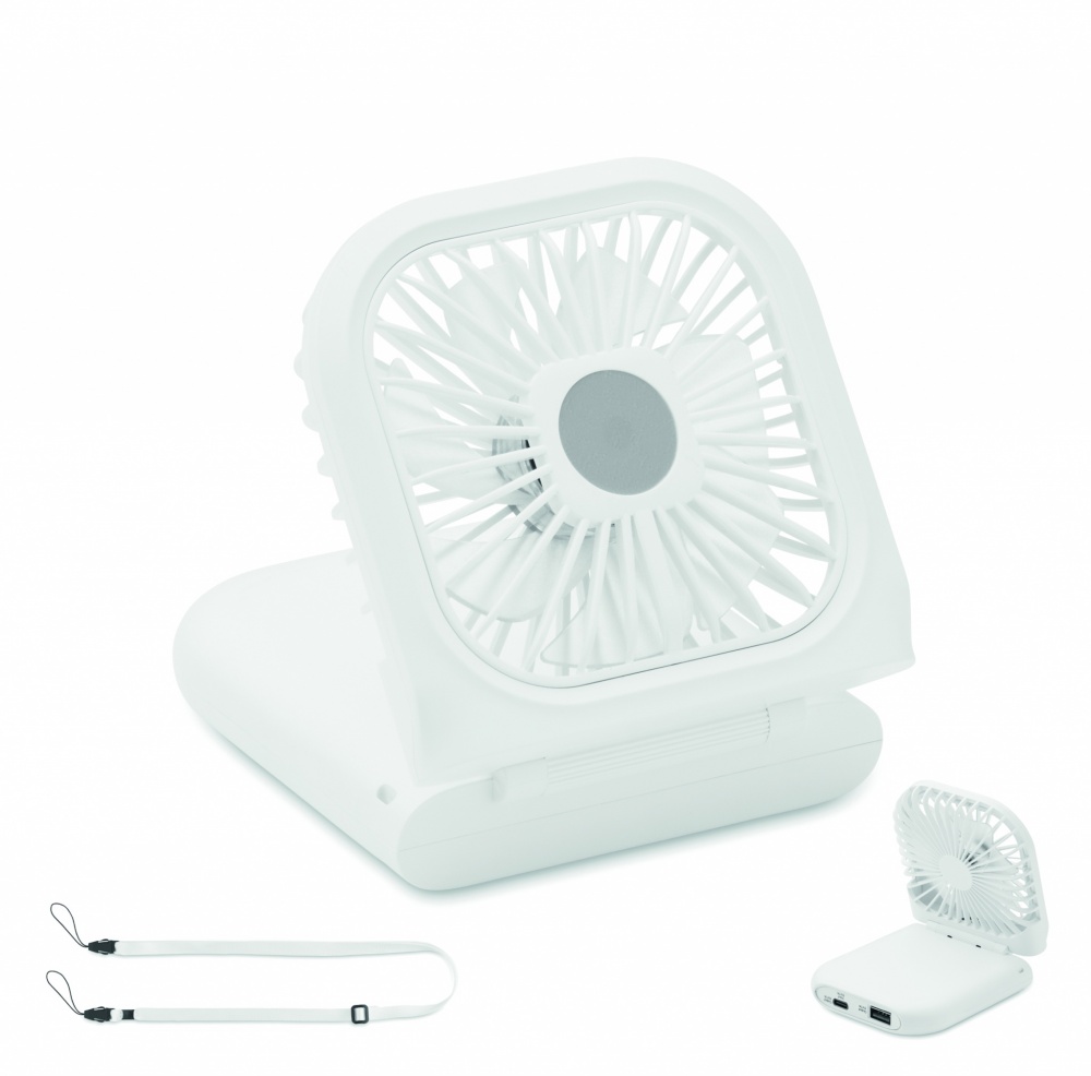 Logo trade promotional merchandise photo of: Portable foldable or desk fan