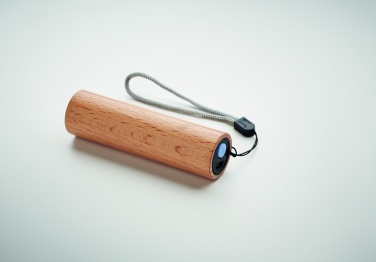 Logotrade promotional item picture of: Beech wood rechargeable torch