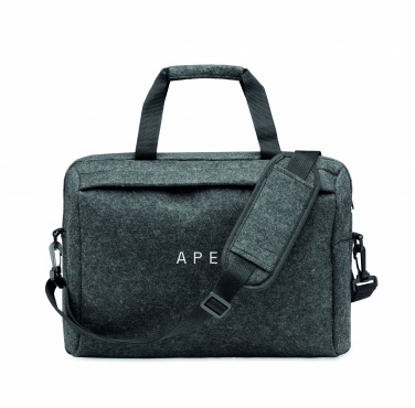 Logo trade business gifts image of: 15 inch RPET felt laptop bag