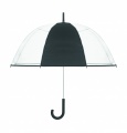 Transparent 23 inch manual open umbrella, Black
