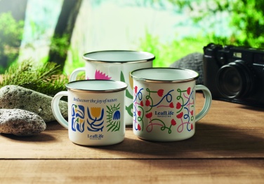 Logo trade business gifts image of: Enamel sublimation mug 200ml