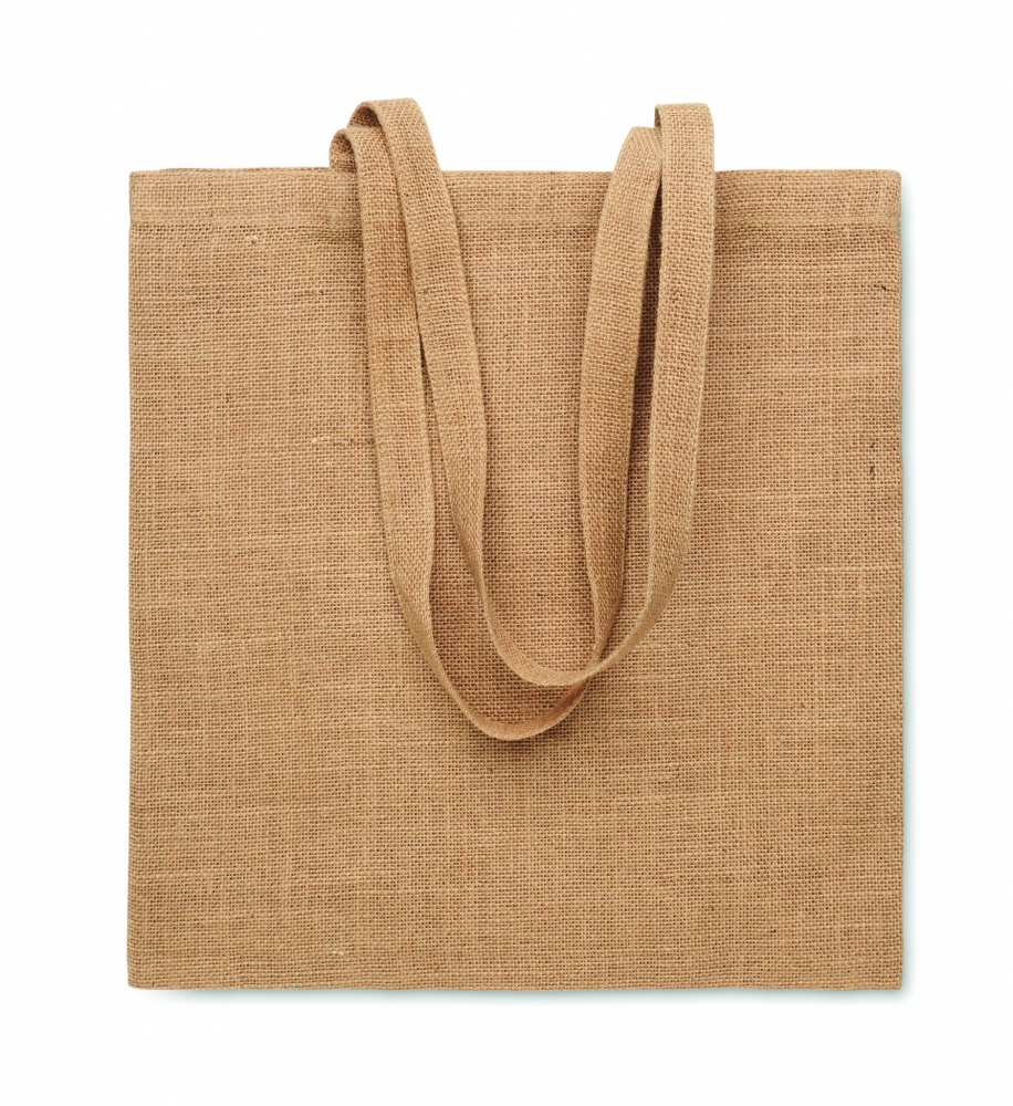 Logo trade advertising products image of: Jute long handled shopping bag