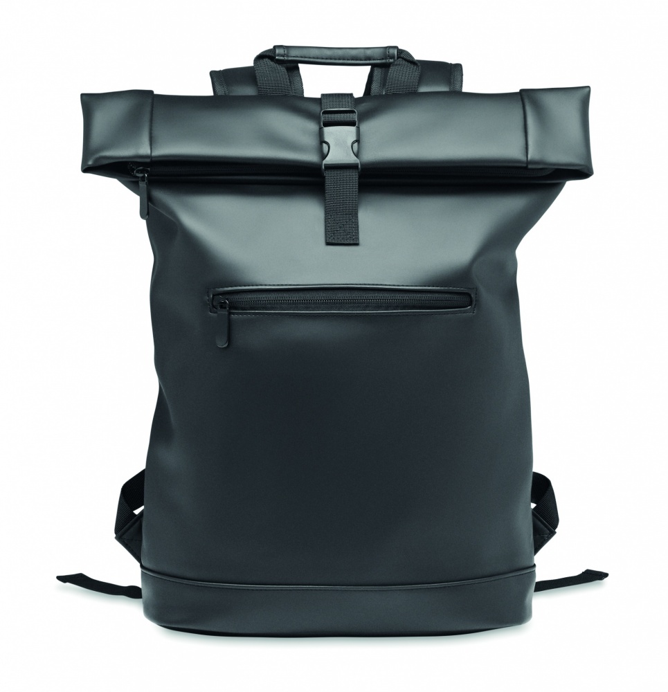 Logo trade corporate gifts picture of: Laptop PU Rolltop backpack