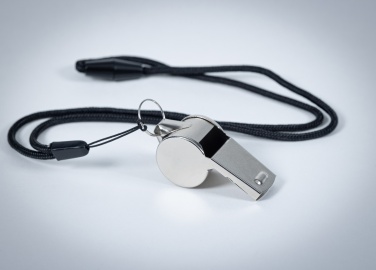 Logo trade promotional merchandise photo of: Metal whistle