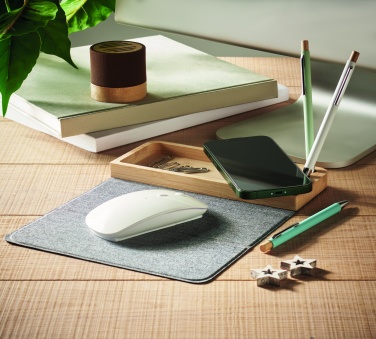 Logotrade promotional giveaway picture of: Wireless charger in bamboo 15W
