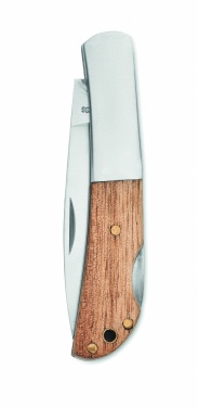 Logo trade corporate gift photo of: Foldable knife in acacia wood