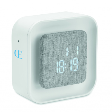 Logo trade business gift photo of: Recycled ABS/RPET alarm clock Stuttgart