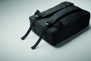 Logotrade business gift image of: A safe 15-inch laptop backpack made of 300D RPET with a 210D RPET lining and customizable printing.