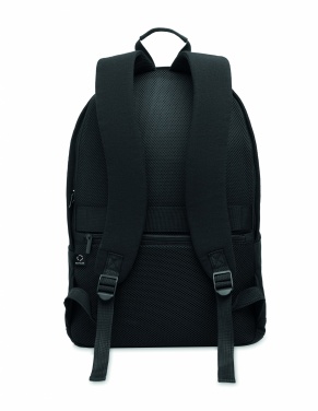 Logo trade promotional products picture of: A 15-inch laptop backpack made of recycled pre-consumer cotton and recycled polyester with customizable printing.