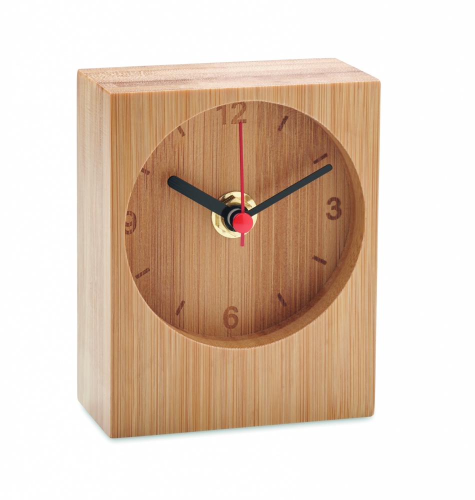 Logotrade promotional item image of: Bamboo table clock