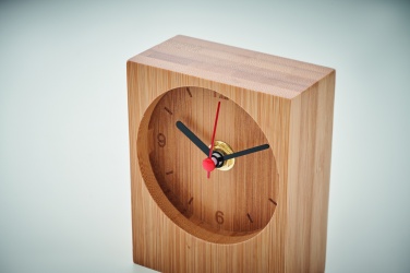 Logo trade promotional products picture of: Bamboo table clock