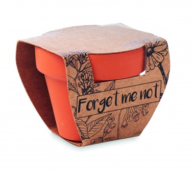 Logo trade promotional merchandise photo of: Terracotta pot 'forget me not'