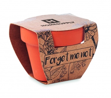 Logo trade advertising product photo of: Terracotta pot 'forget me not'