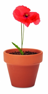 Logo trade advertising product photo of: Terracotta pot 'poppy'