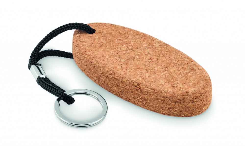 Logo trade promotional merchandise picture of: Floating cork key ring Lohja