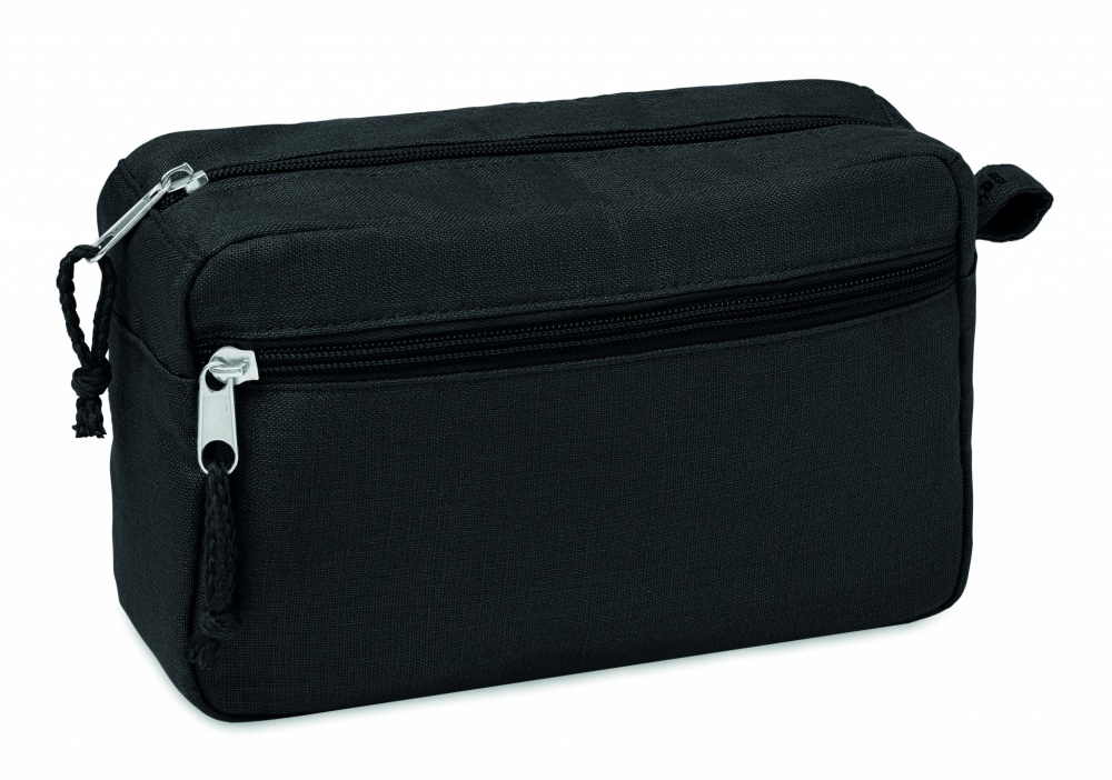 Logo trade promotional item photo of: Hemp toilet bag hemp 200 gr/m²