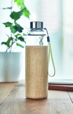 Logo trade promotional giveaways picture of: Glass bottle in pouch 500ml
