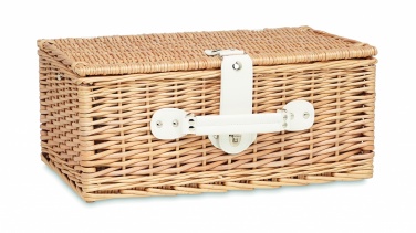 Logo trade promotional merchandise image of: Wicker picnic basket 2 people
