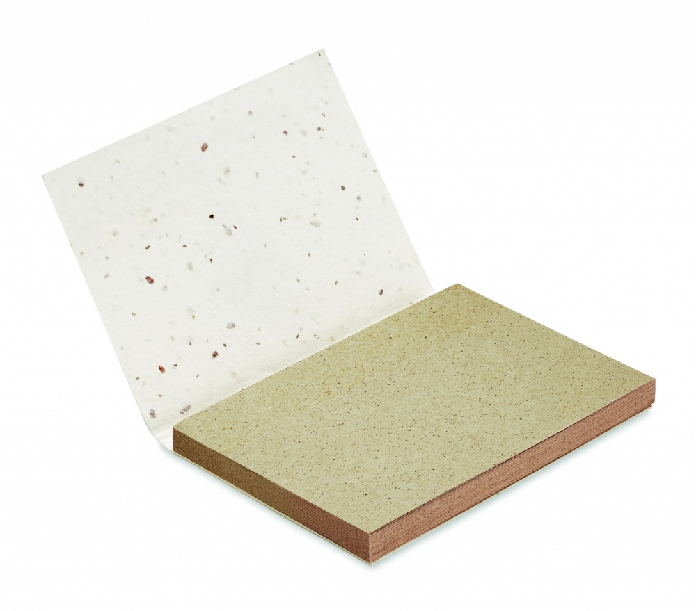 Logo trade corporate gifts picture of: Grass/seed paper memo pad